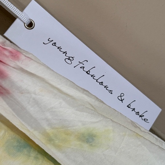 Brand New Young Fabulous & Broke Tie Dye Ruffle Tiered Open Back Cruz Maxi Dress - Picture 7 of 15